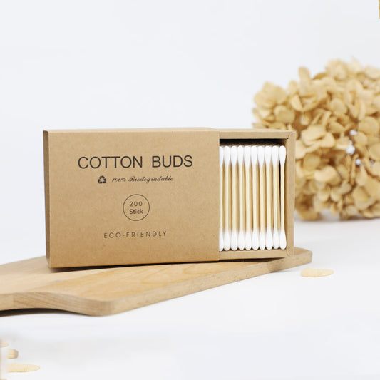 5x Bamboo cotton swab pack