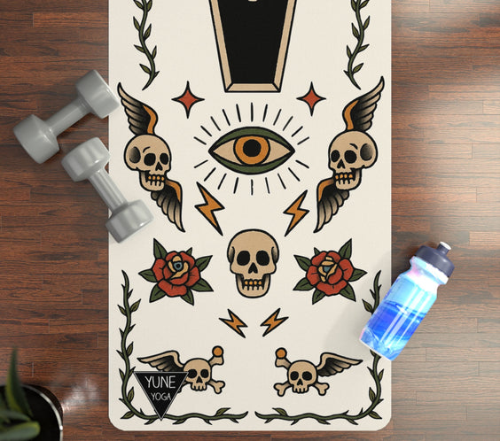 Baby Bat, Big Grip — Tattoo Series Yoga Mat | Yune Yoga-4