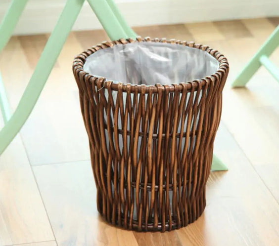 Rattan Waste Basket - Creative Bamboo Paper Bin