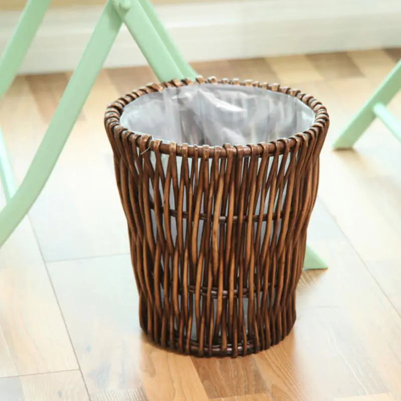 Rattan Waste Basket - Creative Bamboo Paper Bin