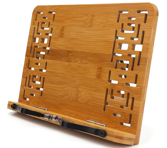 Natural Bamboo Hollow Calligraphy Reading Stand