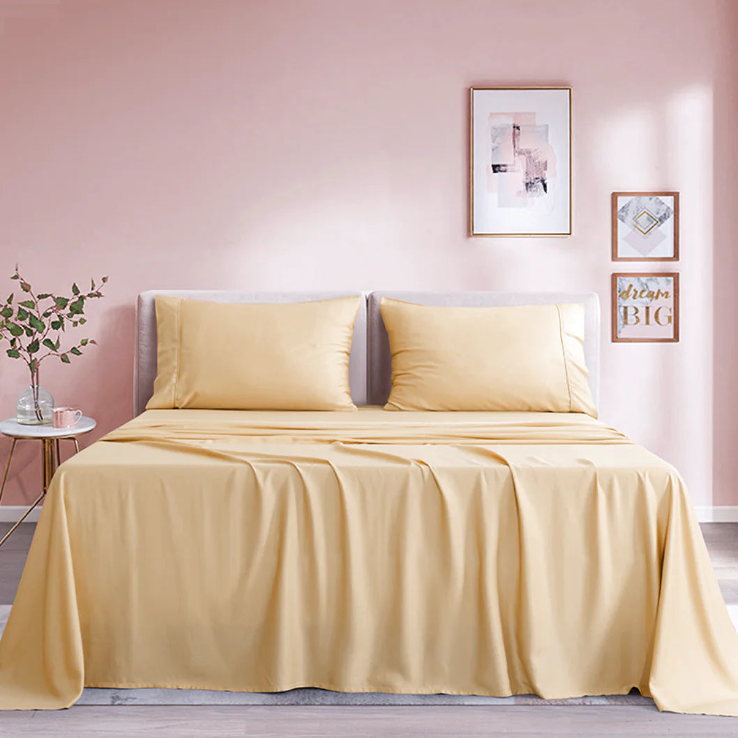Bamboo Fiber Solid Color Bedding Set