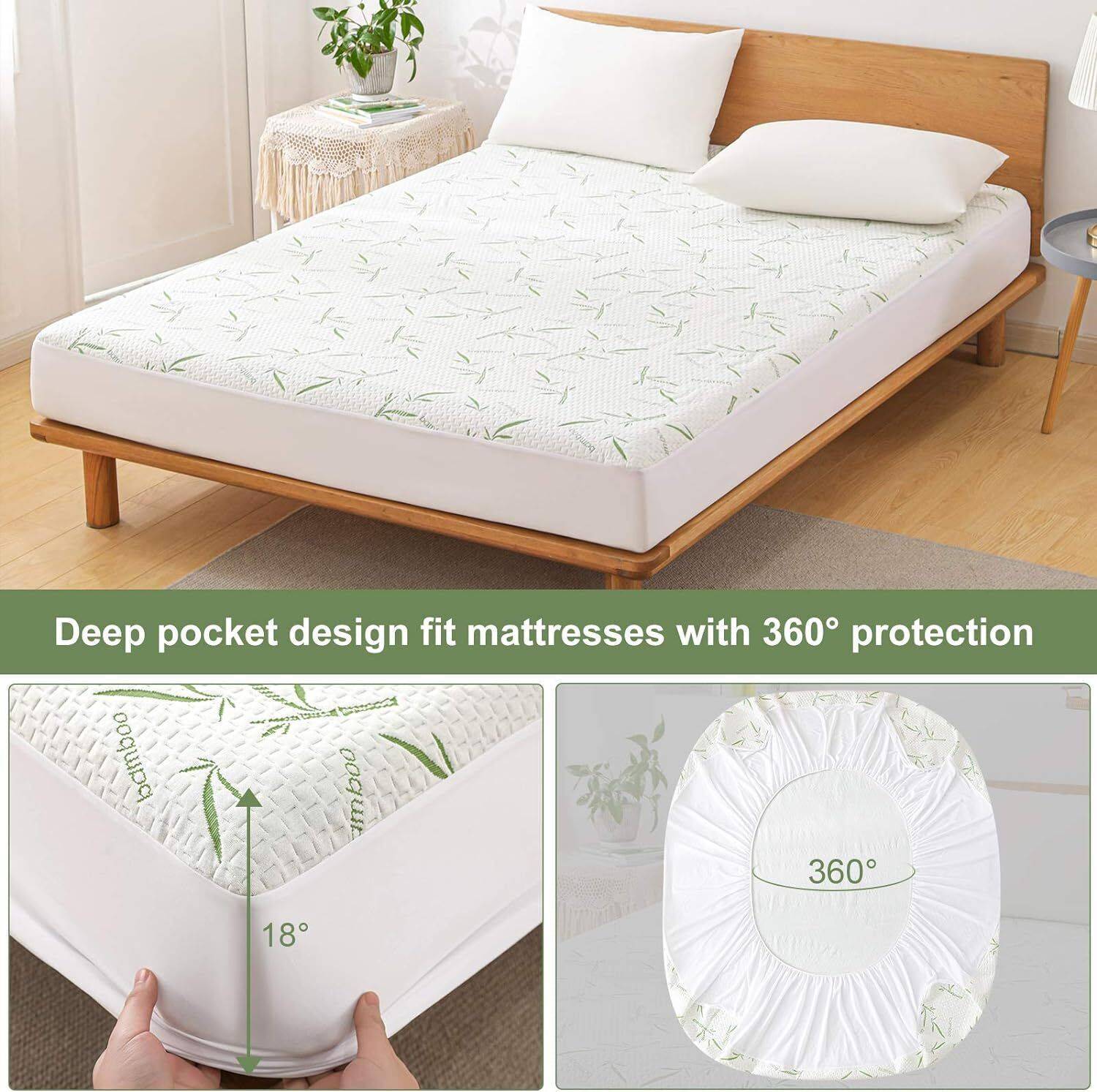 Waterproof Bamboo Mattress Protector