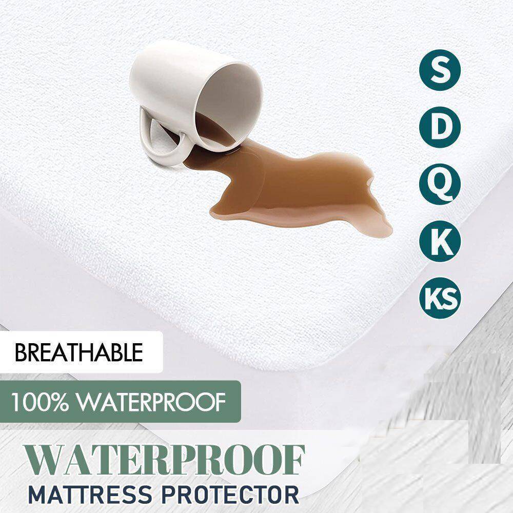 Terry Cotton Fitted Mattress Protector Waterproof