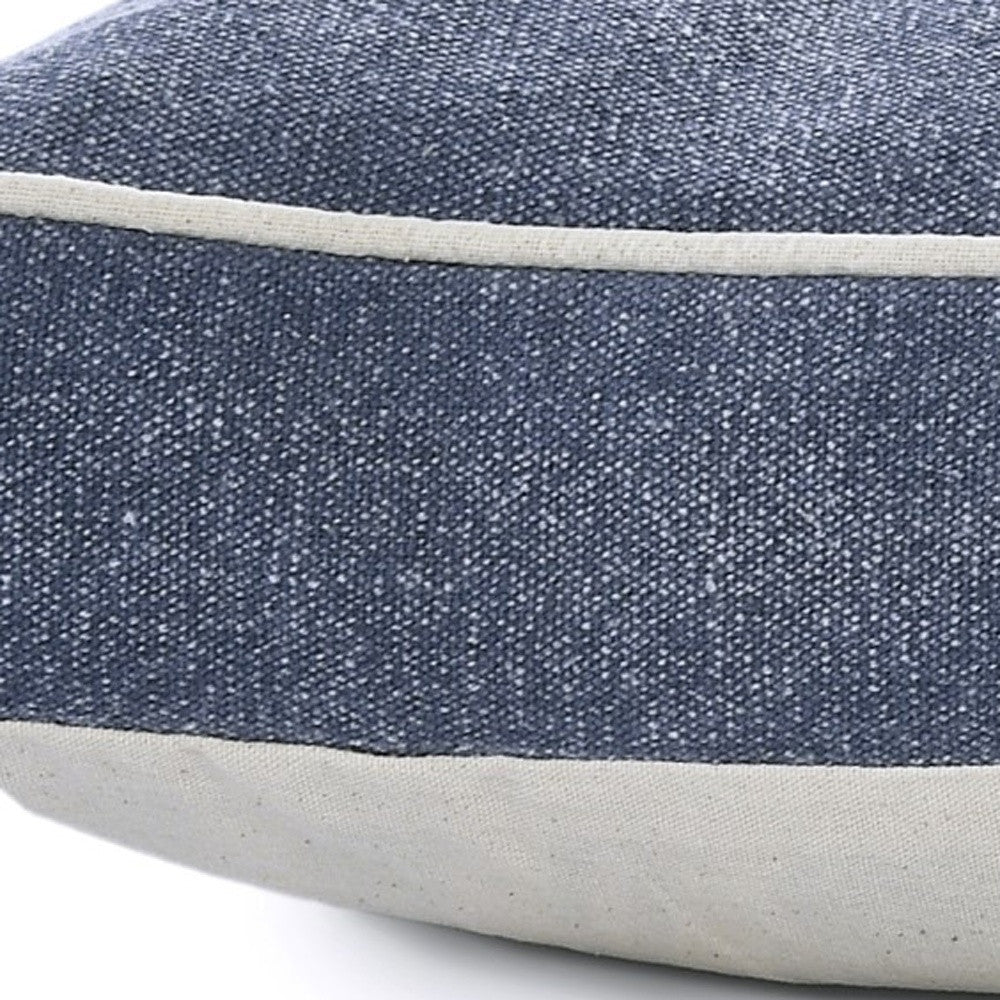 24" X 36" Stonewashed Blue Pillow Style Pet Bed With Removable Cover-7