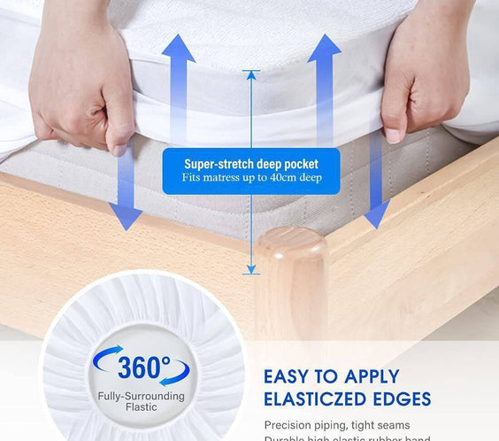 Terry Cotton Fitted Mattress Protector Waterproof