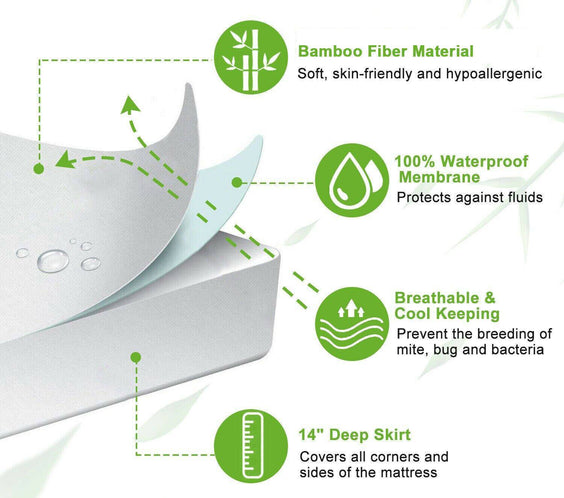 Waterproof Bamboo Mattress Protector