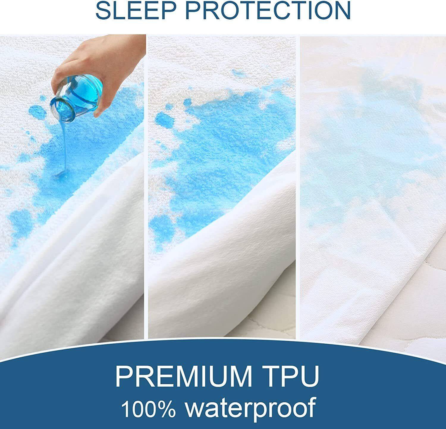 Terry Cotton Fitted Mattress Protector Waterproof