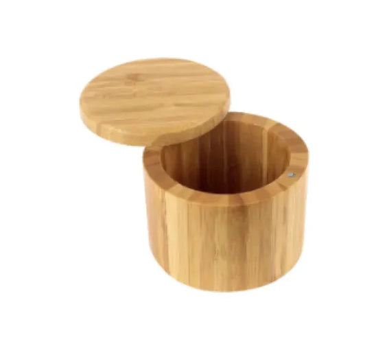 Round Bamboo Spice Box