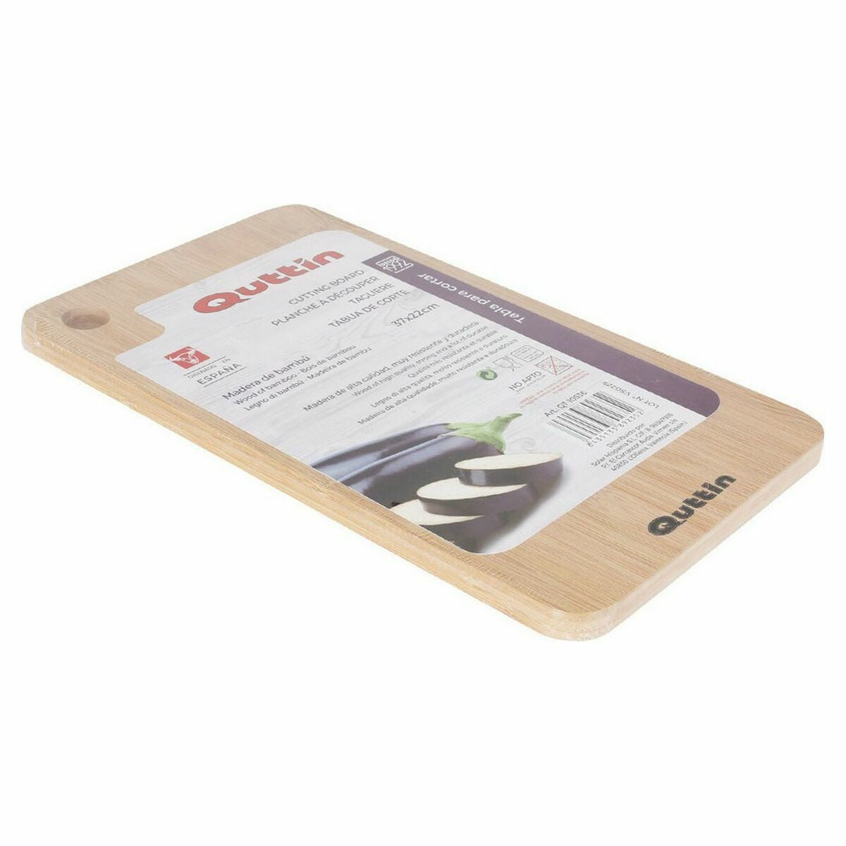 Cutting board Quttin Quttin Wood, bamboo Bamboo (6 Units) (37 x 22 cm)-1