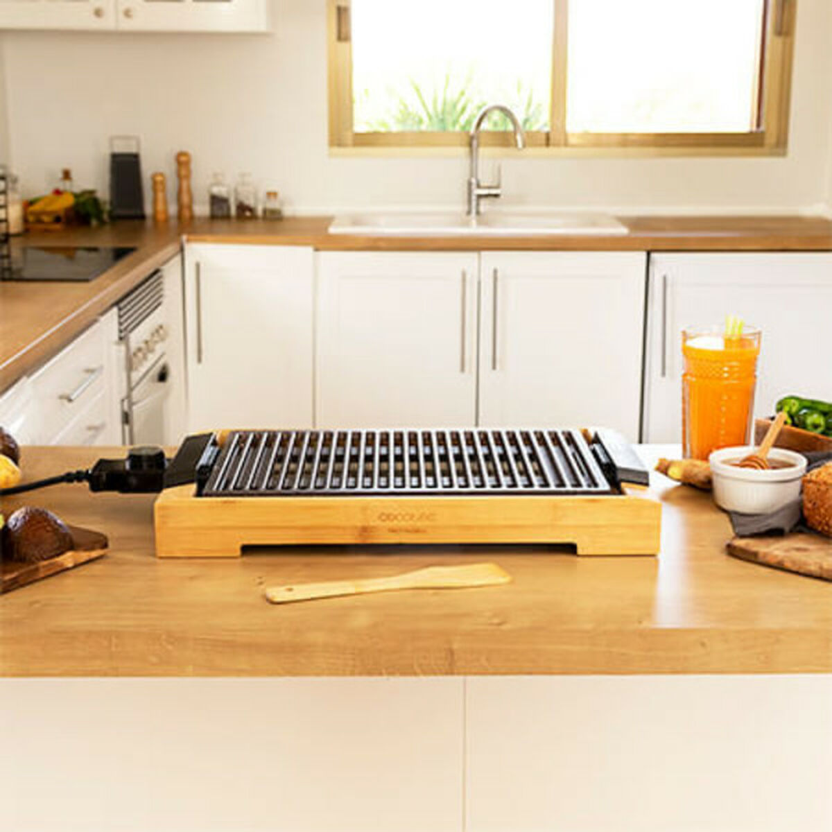 Grill Cecotec Tasty&Grill 2000 Bamboo LineStone Bamboo-4