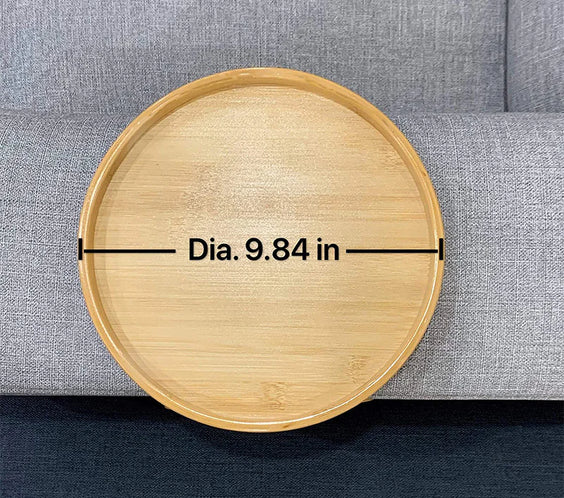Foldable Round Bamboo Storage Tray with Legs