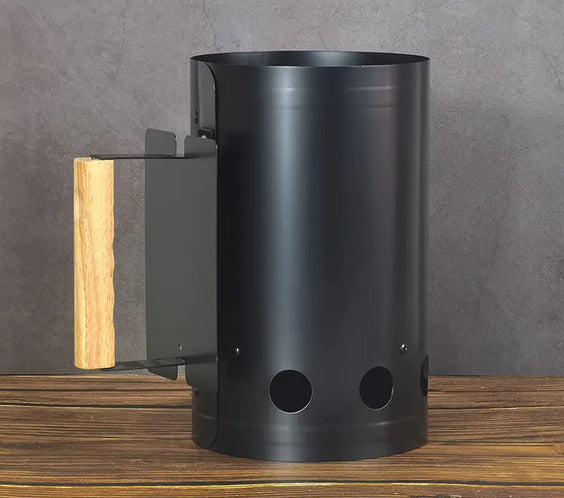 Ignition Barrel Charcoal Stove with Bamboo Burner