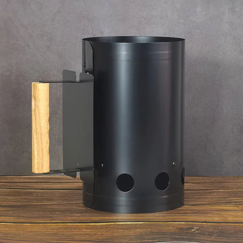 Ignition Barrel Charcoal Stove with Bamboo Burner