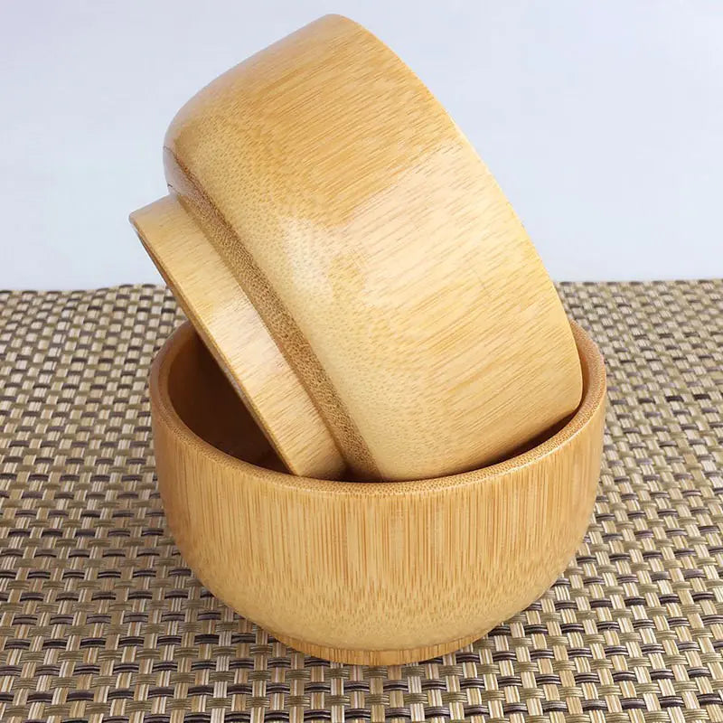 Round Bamboo Baby Bowl for Household Use