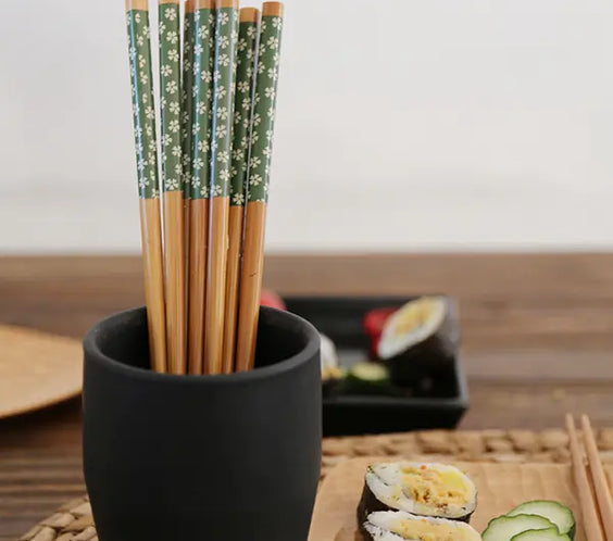 Kawashimaya Japanese Bamboo Chopsticks Set (5 Pairs)
