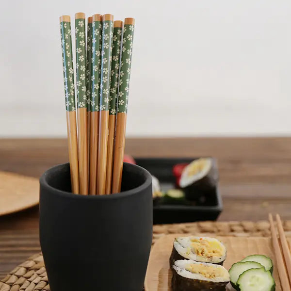 Kawashimaya Japanese Bamboo Chopsticks Set (5 Pairs)