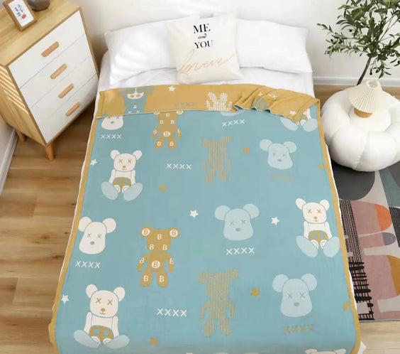 Bamboo Fiber Soft Summer Blanket with Wide Edges