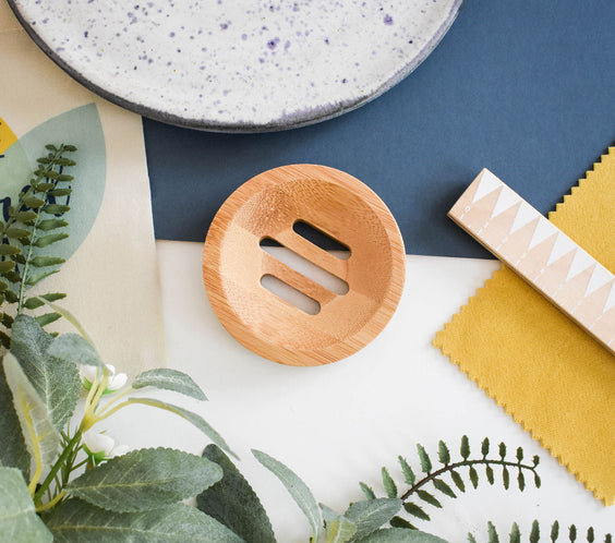 Shampoo / conditioner Bar sized Bamboo Draining Dish-0