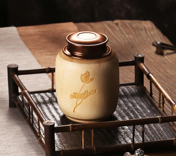 Bamboo Tea Canister and Tea Awakening Box