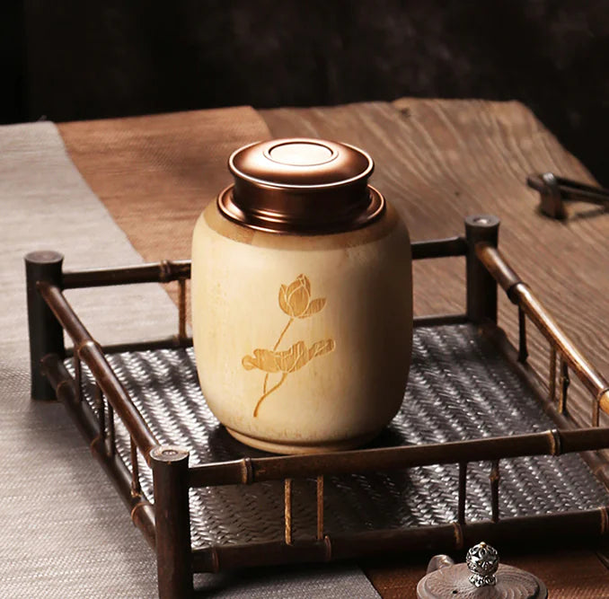 Bamboo Tea Canister and Tea Awakening Box