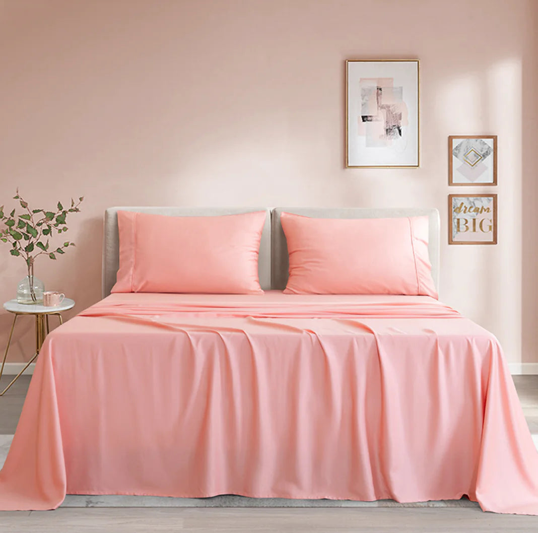 Bamboo Fiber Solid Color Bedding Set