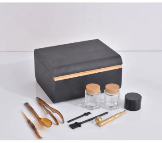 Removable Tray Bamboo Storage Box