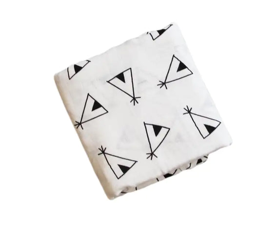 Bamboo Muslin Neutral Receiving Swaddle Blanket