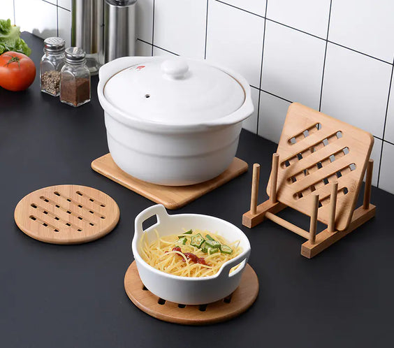 Thick Bamboo Heat-Resistant Dining Table Mats