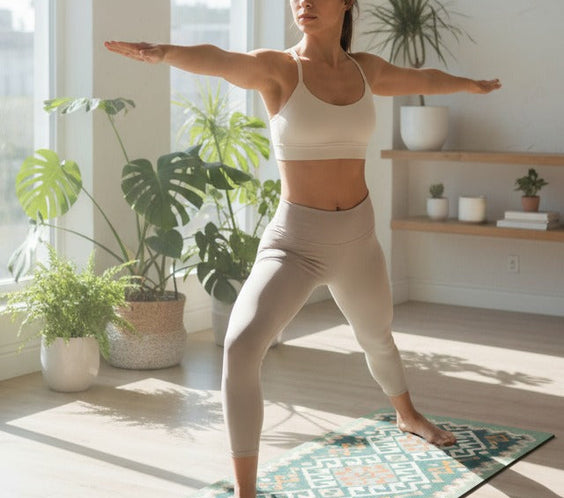 Moab Plains Yoga Mat – 6 mm Extra Thick, Double-Sided Non-Slip, Eco-Friendly PER with Moss Green Nature-Inspired Design | Yune Yoga-1