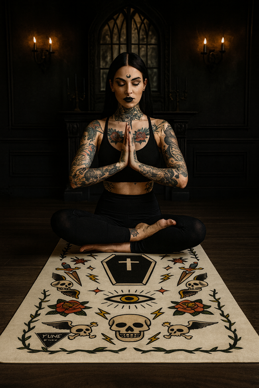 Baby Bat, Big Grip — Tattoo Series Yoga Mat | Yune Yoga-1