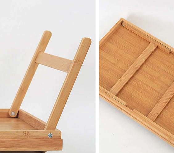 Foldable Laptop Stand & Breakfast Tray - Cozy Bedroom Desk-1