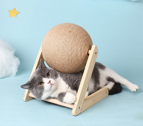NNEOBA Cat Scratching Ball Toy Kitten Sisal Rope Ball Board Grinding Paws Toys Cats Scratcher Wear-resistant Pet Furniture supplies-3