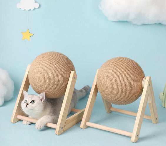 NNEOBA Cat Scratching Ball Toy Kitten Sisal Rope Ball Board Grinding Paws Toys Cats Scratcher Wear-resistant Pet Furniture supplies-4