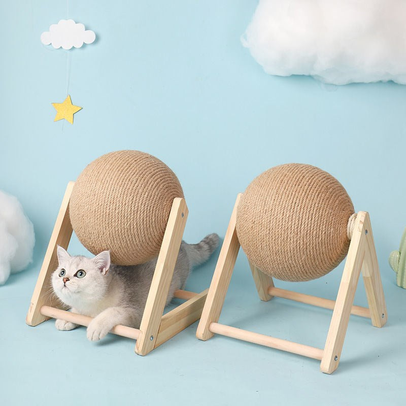 NNEOBA Cat Scratching Ball Toy Kitten Sisal Rope Ball Board Grinding Paws Toys Cats Scratcher Wear-resistant Pet Furniture supplies-4