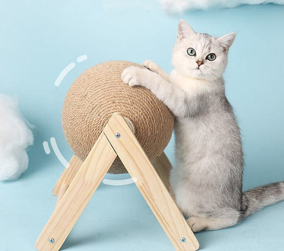 NNEOBA Cat Scratching Ball Toy Kitten Sisal Rope Ball Board Grinding Paws Toys Cats Scratcher Wear-resistant Pet Furniture supplies-2