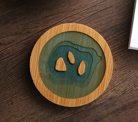 Bamboo Insulated Tea Coaster and Cup Holder