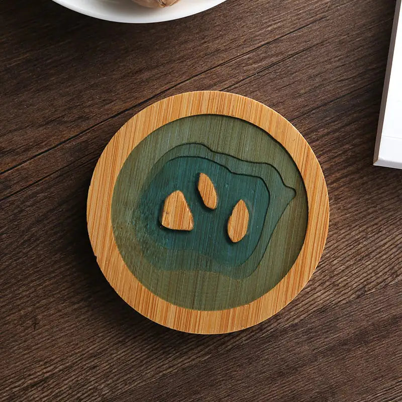 Bamboo Insulated Tea Coaster and Cup Holder