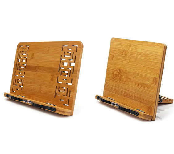 Natural Bamboo Hollow Calligraphy Reading Stand