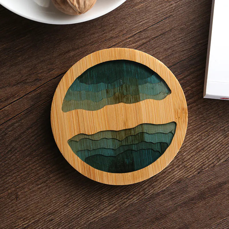 Bamboo Insulated Tea Coaster and Cup Holder