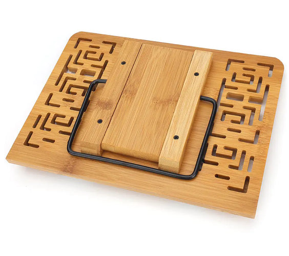 Natural Bamboo Hollow Calligraphy Reading Stand