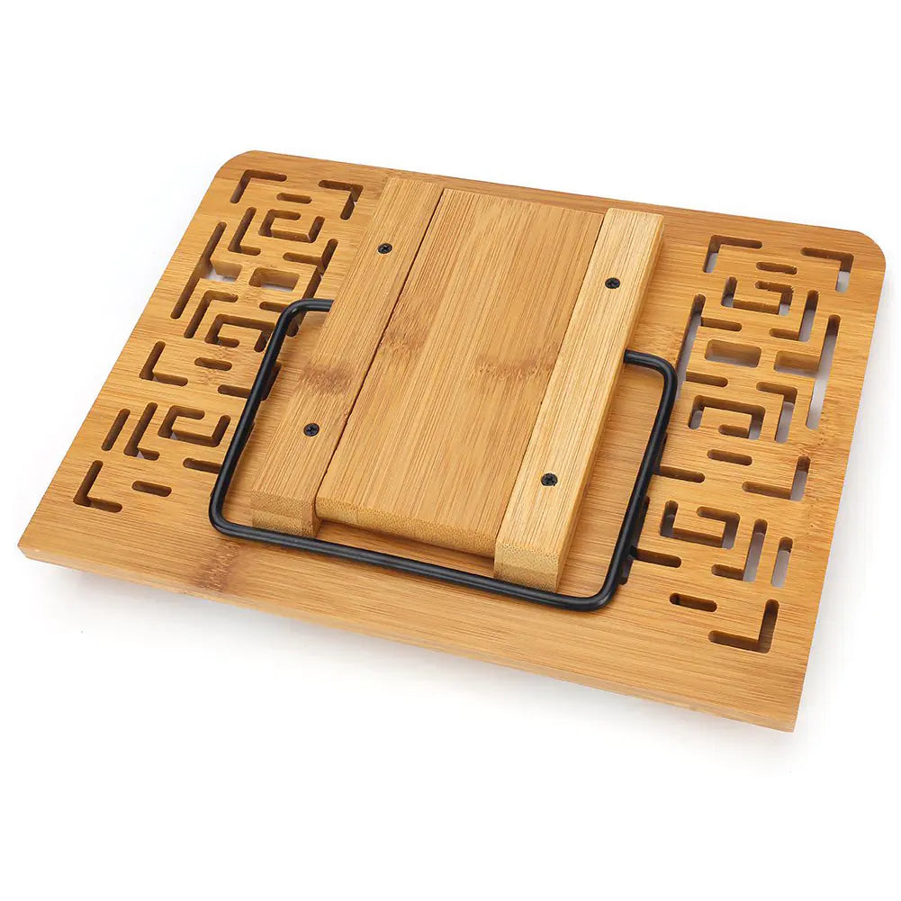 Natural Bamboo Hollow Calligraphy Reading Stand