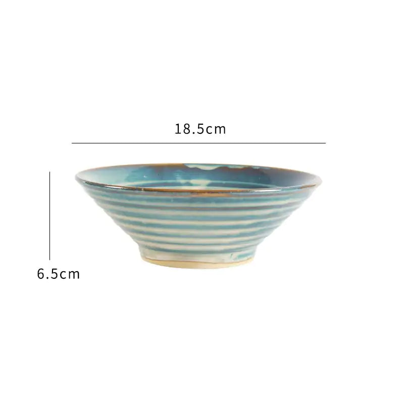 Ceramic Soup Bowl with Bamboo Hat Lid