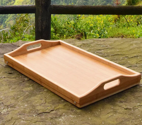 Bamboo Folding Breakfast Tray with Feet