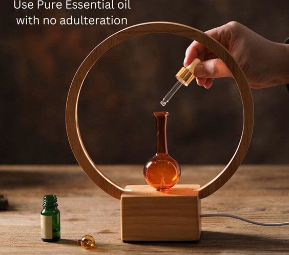 LUNA Eco-Friendly Nebuliser | Ringlight Waterless Aroma Diffuser | No Plastics Pure Essential Oil Diffusing-2