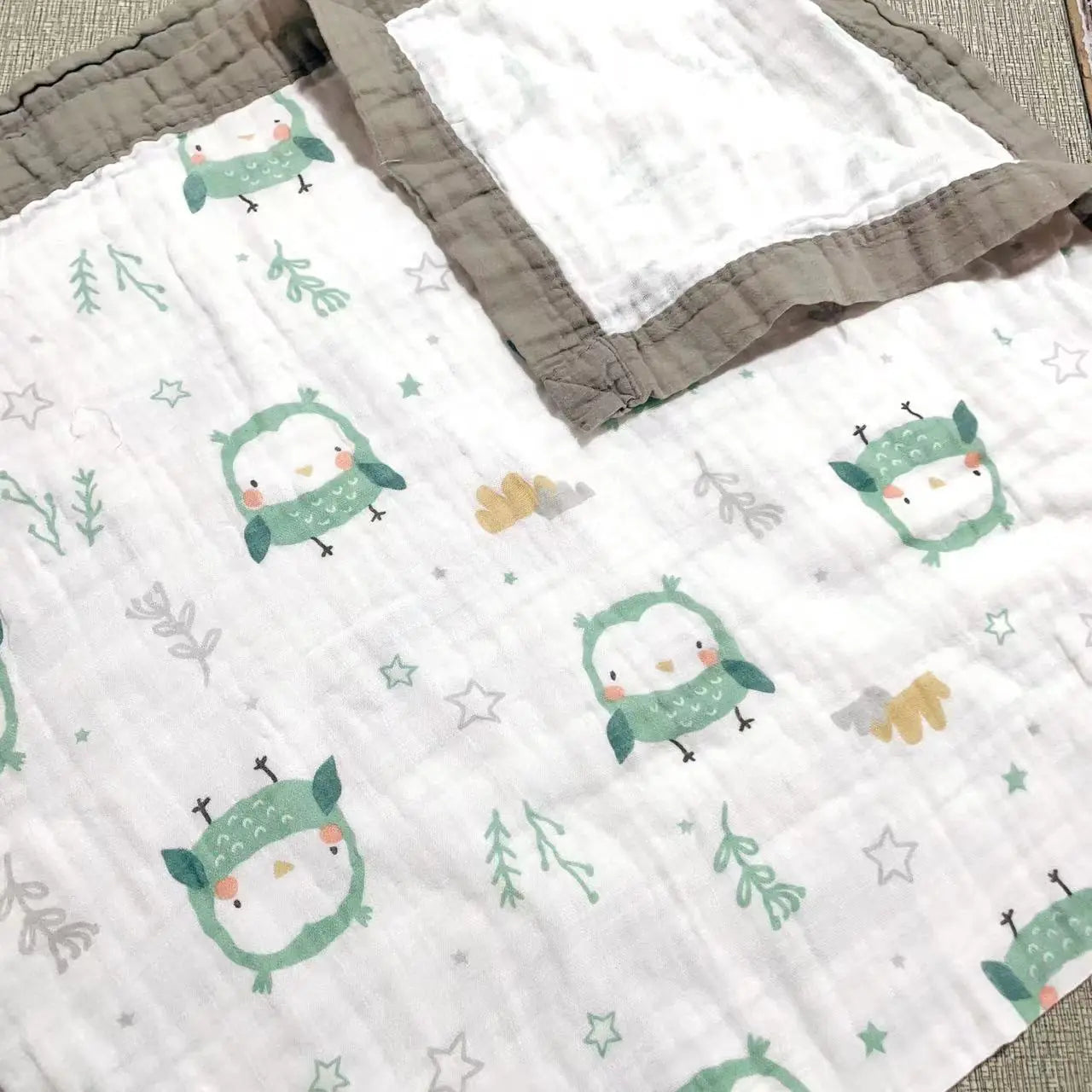 Bamboo Cotton 4-Layer Muslin Bath Towel and Swaddle