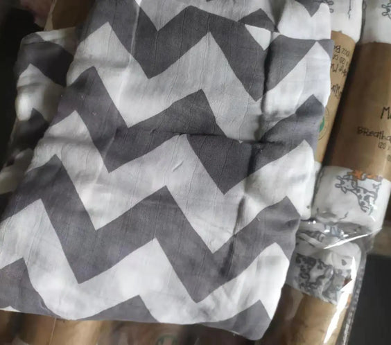 Bamboo Muslin Neutral Receiving Swaddle Blanket