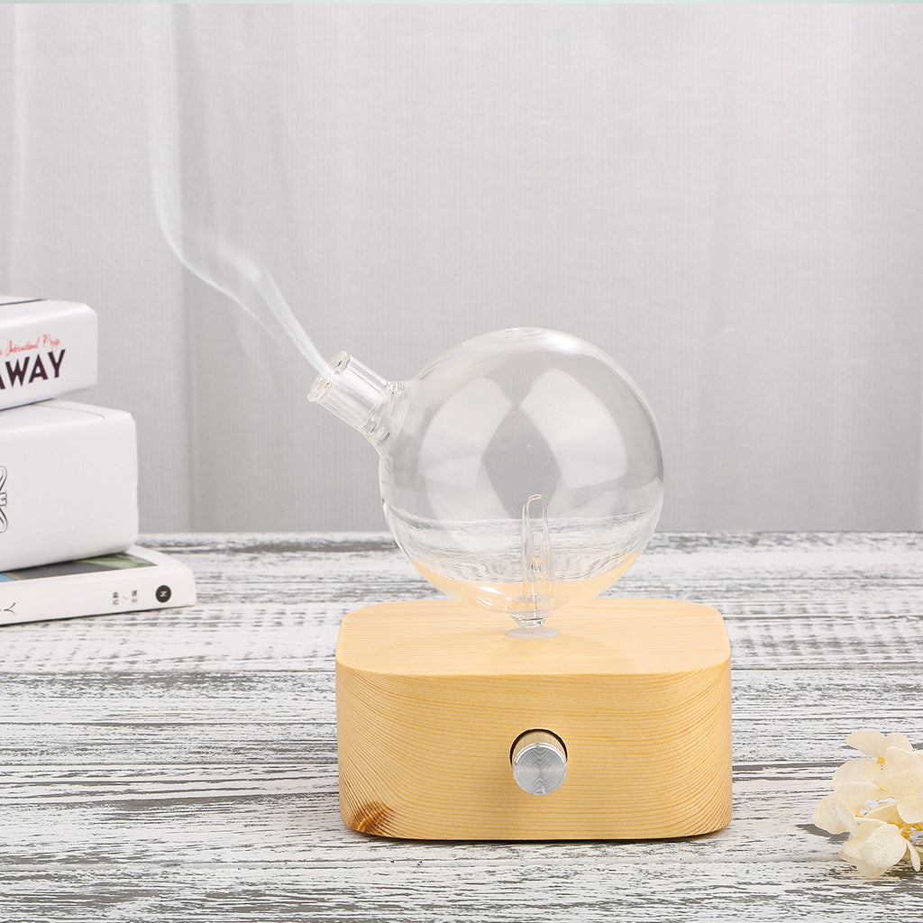 Geo Series "Square" Nebuliser | Waterless Aroma Diffuser | Solid Wood Pure Essential Oil Diffusing-0
