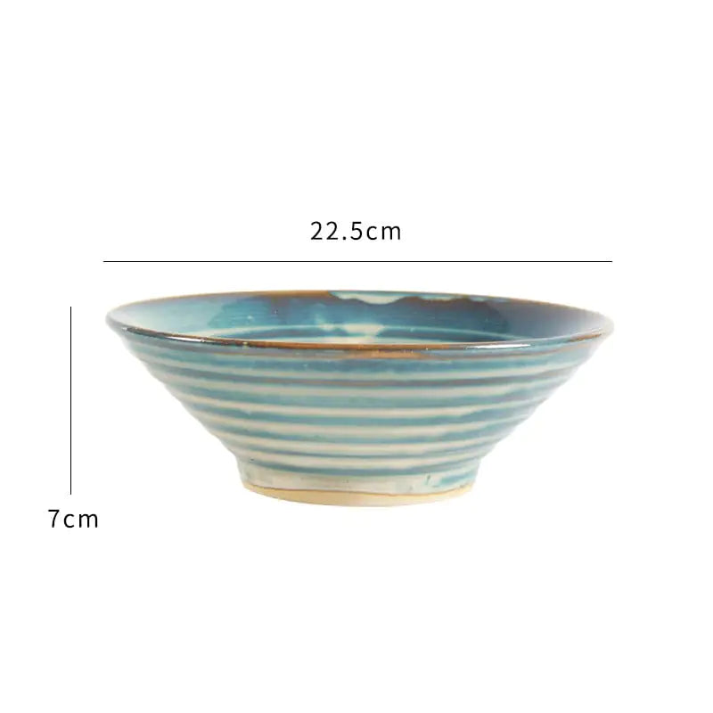 Ceramic Soup Bowl with Bamboo Hat Lid