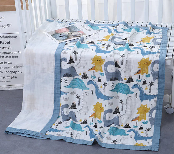 Bamboo Cotton 4-Layer Muslin Bath Towel and Swaddle